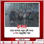 দেশের দিকে ধেয়ে আসছে নতুন বৃষ্টি বলয়, ৯ দিন বজ্রবৃষ্টির আভাস